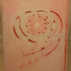 Abstract Pink and Red Canvas Art